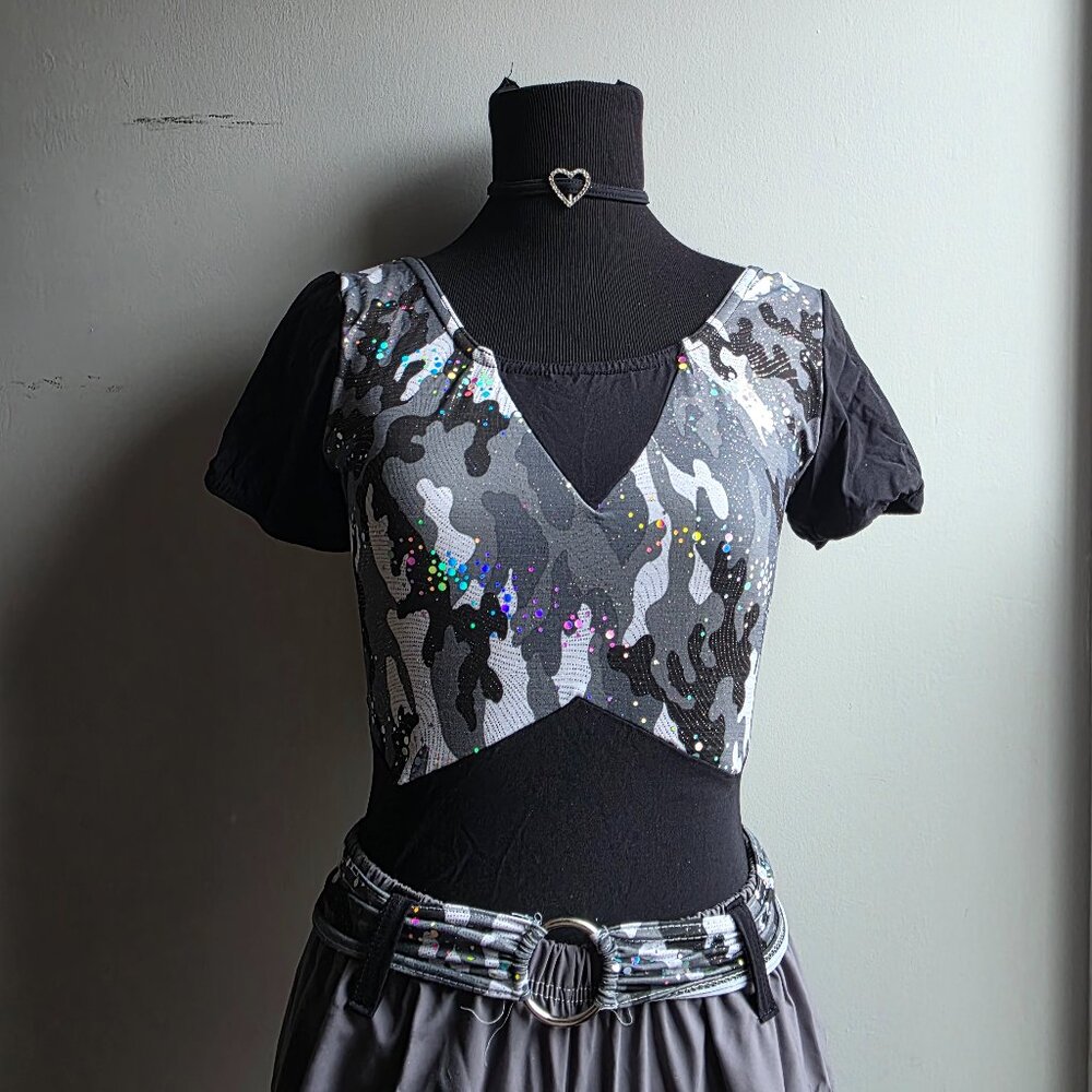 Two-piece hip hop dance costume